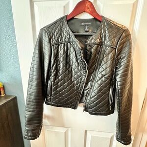 INC faux leather moto jacket - Size S